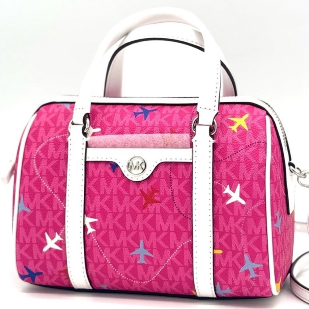 Michael Kors Small Travel Duffle Xbody Bag Dragon Fruit Multi